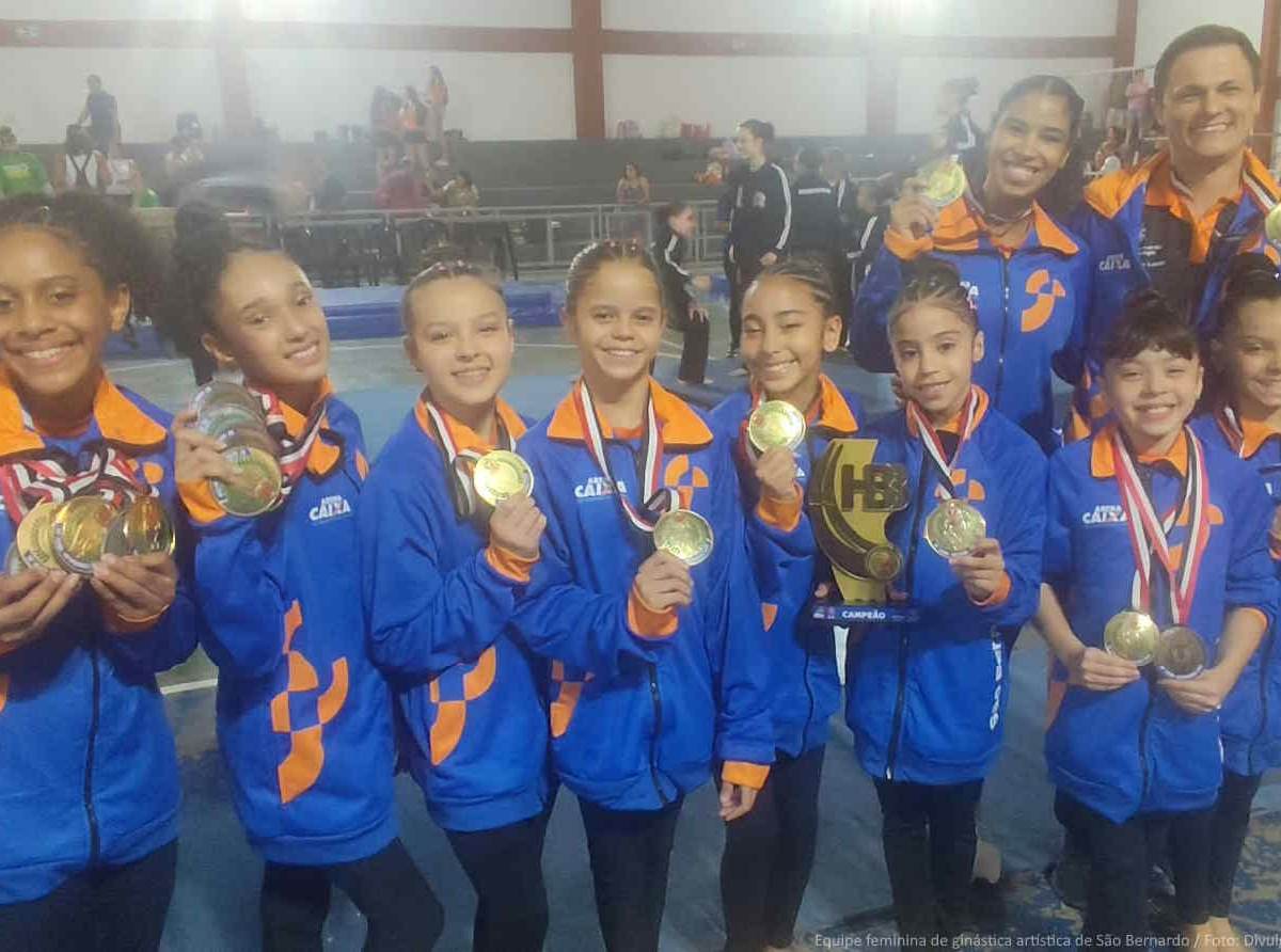 Equipe feminina de ginástica artística de São Bernardo / Foto: Divulgação/PMSBC