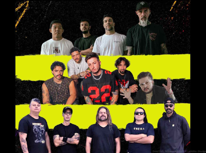 Dead Fish, Pe Lanza e HEVO84 / crédito: Divulgação  